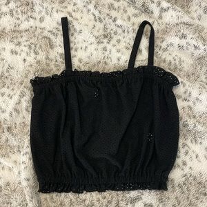 Eyelet Crop Top